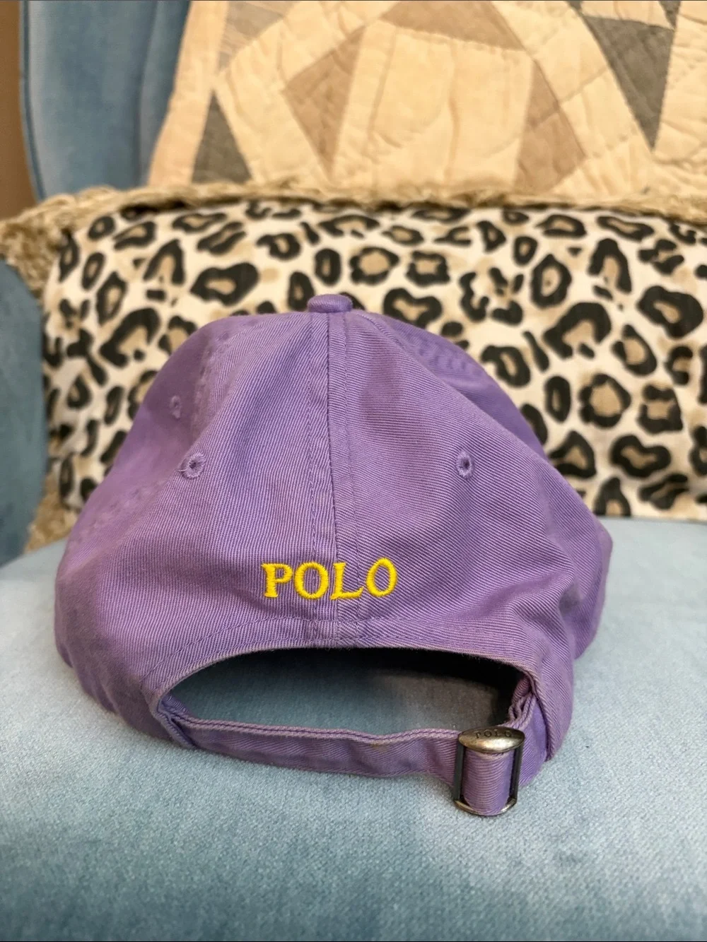 Polo by Ralph Lauren Women’s Purple Cap with Yellow Polo Pony